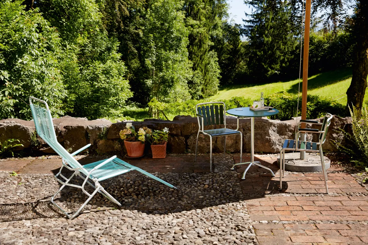 Embru HAEFELI Gartenstuhl m/o Armlehnen – Bild 3