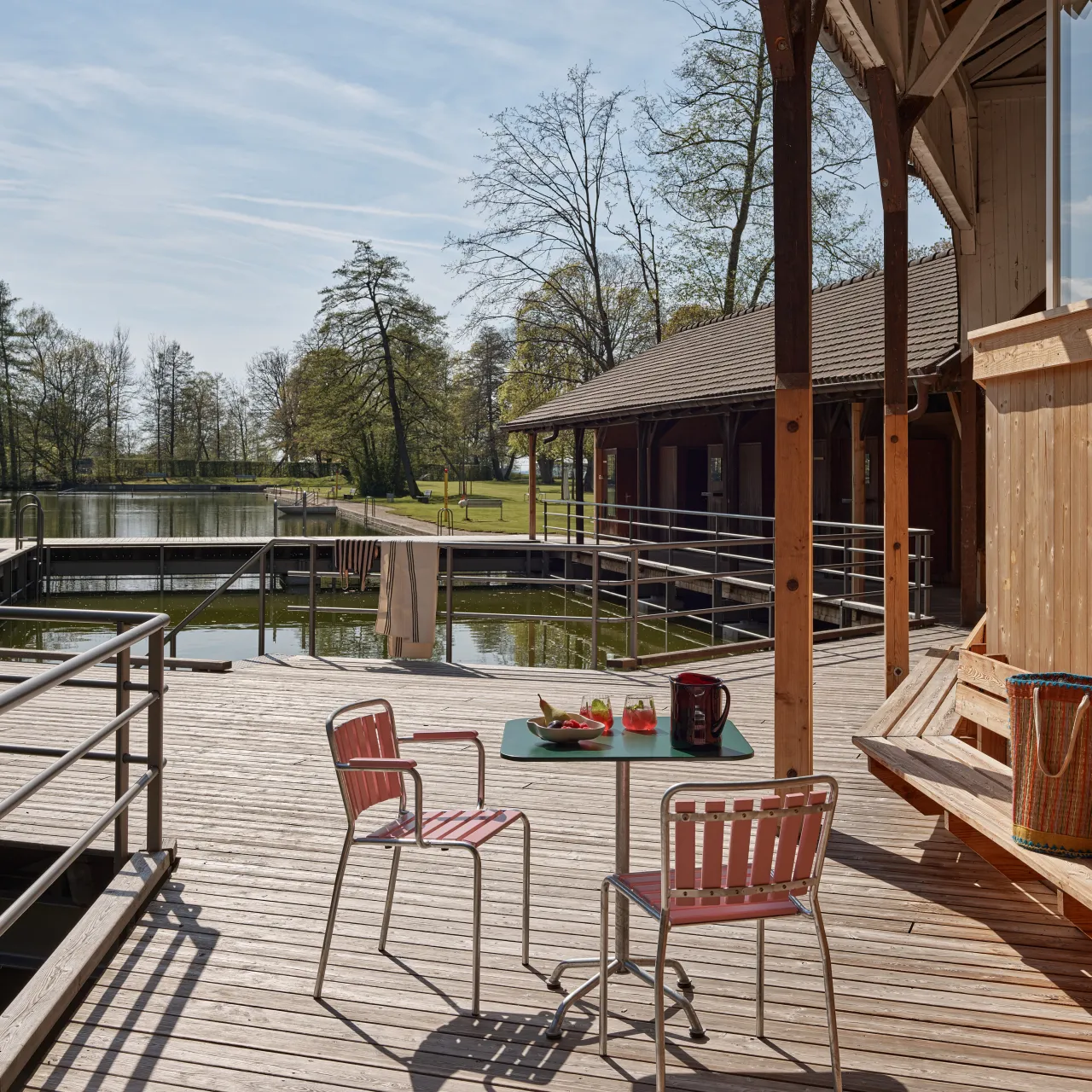 Embru HAEFELI Gartenstuhl m/o Armlehnen – Bild 5